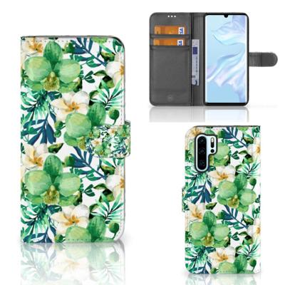 Huawei P30 Pro Hoesje Orchidee Groen Huawei P30 Pro Hoesje Orchidee Groen