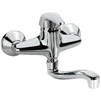 Keukenkraan Tres ECO | Wandmontage | 360° Draaibaar | Mengkraan | 1-hendel | Rond | Chroom - thumbnail