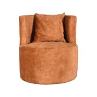 LABEL51 Fauteuil Evy - Oker - Velours - 65 cm - thumbnail