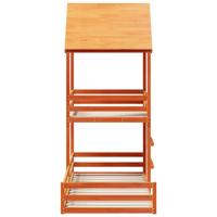 Kinderbed met huisje massief grenenhout wasbruin 90x190 cm - thumbnail