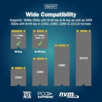 Digitus DA-71546-1 basisstation voor opslagstations USB 3.2 Gen 2 (3.1 Gen 2) Type-C Zwart - thumbnail