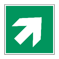 Richtingaanwijzing schuin - 200 x 200 mm - Kunststof bord - thumbnail