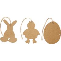 Creativ Company Paashangers papier-maché, 6st. - thumbnail