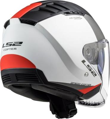 LS2 "of600 copter ii urbane" jethelm helmet of600 copt. ii urbane l white/red
