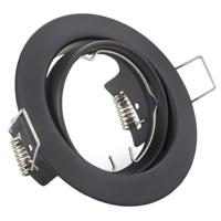 Kantelbare Zwarte GU10 Inbouwspot Ø83mm - Aluminium Armatuur - thumbnail