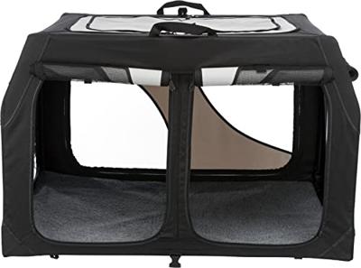 TRIXIE REISMAND VARIO DUBBEL ZWART / GRIJS 91X60X61/57 CM