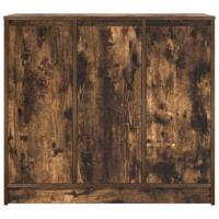Dressoir 85x34x76 cm bewerkt hout gerookt eikenkleurig - thumbnail