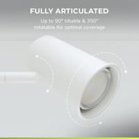 Riga LED tafellamp - Kantelbaar en draaibaar - Ingebouwde dimmer - Bureaulamp voor binnen - GU10 fitting - Max. 35 Watt - Wit - 3 jaar garantie - thumbnail