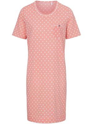 Nachthemd van 100% katoen met strepen en stippen Van Rösch oranje