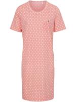 Nachthemd van 100% katoen met strepen en stippen Van Rösch oranje - thumbnail