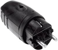 Bachmann 913.171 Stekker met randaarde Rubber, Silicone 250 V Zwart IP20 - thumbnail