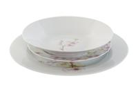 Serviesset Home ESPRIT Wit Groen Roze Porselein 18 Onderdelen 27 x 27 x 2 cm - thumbnail