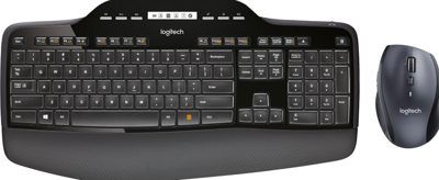 Logitech Wireless Desktop MK710 toetsenbord RF Draadloos QWERTY Engels Zwart Logitech Wireless Desktop MK710 toetsenbord RF Draadloos QWERTY Engels Zwart