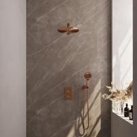 Brauer Copper Edition Thermostatische Regendoucheset Inbouw - Hoofddouche 30 cm - Rechte Wandarm - 3 Weg - Handdouche 3 Standen - Doucheslang - Wandaansluitbocht - thumbnail