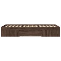 Bedframe zonder matras bewerkt hout bruin eikenkleur 90x200 cm - thumbnail