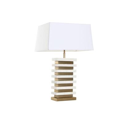 Bureaulamp Home ESPRIT Wit Gouden 50 W 220 V