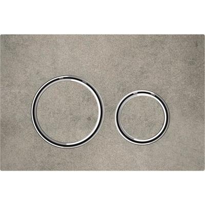 Bedieningsplaat Geberit Sigma 50 Round voor 2-toets Spoeling Chroom / Betonlook Bedieningsplaat Geberit Sigma 50 Round voor 2-toets Spoeling Chroom / Betonlook