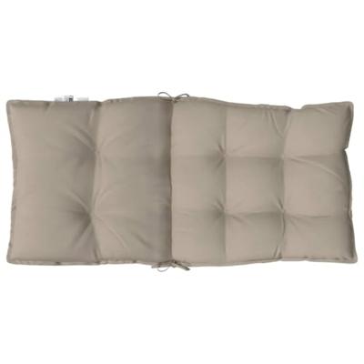 VidaXL Stoelkussens 6 st lage rug oxford stof taupe