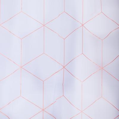 Differnz Pastillo douchegordijn waterdicht 100% PEVA wit rood 180 x 200 cm Differnz Pastillo douchegordijn waterdicht 100% PEVA wit rood 180 x 200 cm