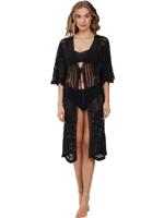 Sierlijke doorschijnende zwarte cover-up - thumbnail