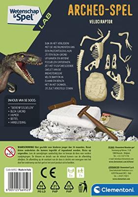 Clementoni wetenschap & spel archeospel velociraptor