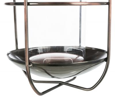 TRIXIE VOERDISPENSER MET BESCHERMROOSTER METAAL KOPER 19X9 CM 500 ML