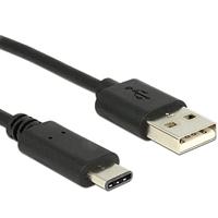Delock USB-kabel USB 2.0 USB-A stekker, USB-C stekker 0.50 m Zwart 83326 - thumbnail