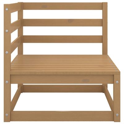 8-delige Loungeset massief grenenhout honingbruin - thumbnail