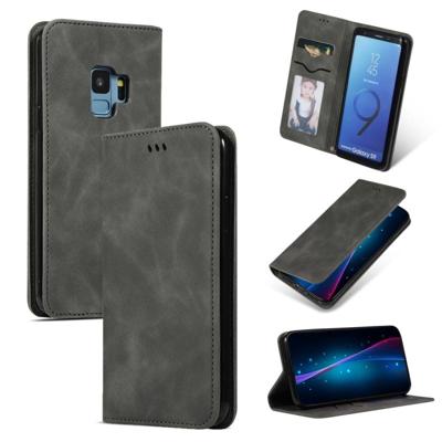 Retro huid voelen Business magnetische horizontale Flip lederen case voor Samsung Galaxy S9 (donkergrijs) Retro huid voelen Business magnetische horizontale Flip lederen case voor Samsung Galaxy S9 (donkergrijs)
