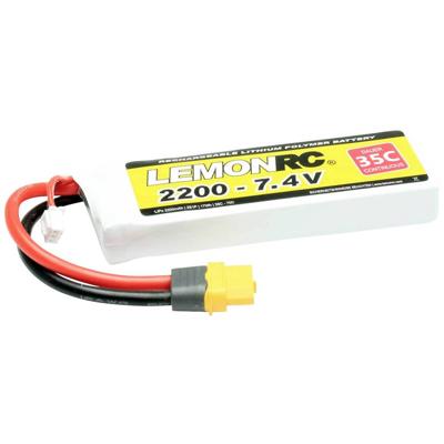 LemonRC LiPo accupack 7.4 V 2200 mAh Aantal cellen: 2 35 C Softcase XT60 LemonRC LiPo accupack 7.4 V 2200 mAh Aantal cellen: 2 35 C Softcase XT60