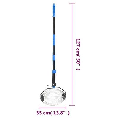 VidaXL Notenverzamelaar 127 cm staal blauw