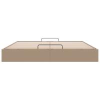 Bedframe zonder matras 160x200 cm kunstleer cappuccinokleurig - thumbnail