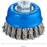 Bosch Accessoires Komstaalborstel 75 mm, 0,5 mm, 12500 U/ min, 10 1st - 2608622063 - thumbnail