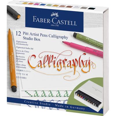 Faber Castell Tekenstift Pitt artist kalligrafieset Studiobox - 12 stuks
