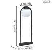 Eglo Design bollampPrata Vecchia 85cm zwart - 98733 - thumbnail
