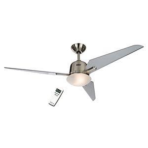 CasaFan Eco Aviatos 132 BN-SL Plafondventilator 31 W (Ø x h) 132 cm x 365 mm Chroom (geborsteld) Verwisselbare bladen, Met lamparmatuur, Met afstandsbediening