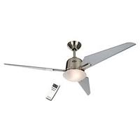 CasaFan Eco Aviatos 132 BN-SL Plafondventilator 31 W (Ø x h) 132 cm x 365 mm Chroom (geborsteld) Verwisselbare bladen, Met lamparmatuur, Met afstandsbediening - thumbnail