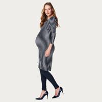 Noppies Zwangerschapsjurk Positiejurk 3/4 Mouw Marinestreep - thumbnail