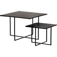 WOOOD Exclusive Bijzettafel 'Olan' Set van 2 stuks, kleur Warm Bruin - thumbnail