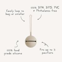 Siliconen fopspeenhouder MUSHIE ecru - thumbnail