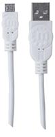 Manhattan USB-kabel USB 2.0 USB-A stekker, USB-micro-B stekker 1.80 m Wit UL gecertificeerd 324069 - thumbnail
