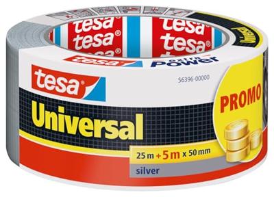 tesa UNIVERSAL 56396-00000-00 Textieltape Zilver (l x b) 30 m x 50 mm 1 stuk(s) tesa UNIVERSAL 56396-00000-00 Textieltape Zilver (l x b) 30 m x 50 mm 1 stuk(s)