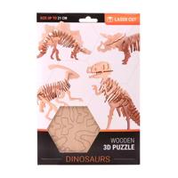 Johntoy Houten bouwpakket dinosaurus 3d - thumbnail
