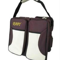 Pasgeboren baby Portable reizen opvouwbare bed Mummy Pack tas (beige) - thumbnail