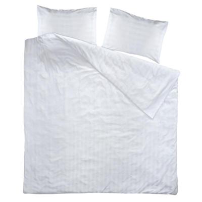 Capa de edredon branco 240x260cm 2 pessoas faixas de cetim tecido PC 50-50 - Treb PH