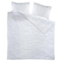 Capa de edredon branco 240x260cm 2 pessoas faixas de cetim tecido PC 50-50 - Treb PH - thumbnail
