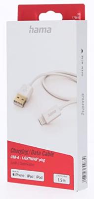 Hama Data-/oplaadkabel Lightning 1,5 m, wit