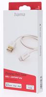 Hama Oplaad-/datakabel, Lightning, 1,5 m, wit - thumbnail