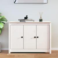 Dressoir 100x35x74 cm massief grenenhout wit - thumbnail