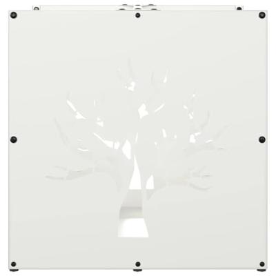 Brandhoutrek 40x40x40 cm koudgewalst staal wit